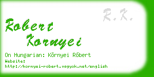 robert kornyei business card